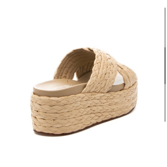NWT J/SLIDES QUIVER Natural Raffia Sandal - Picture 3 of 15
